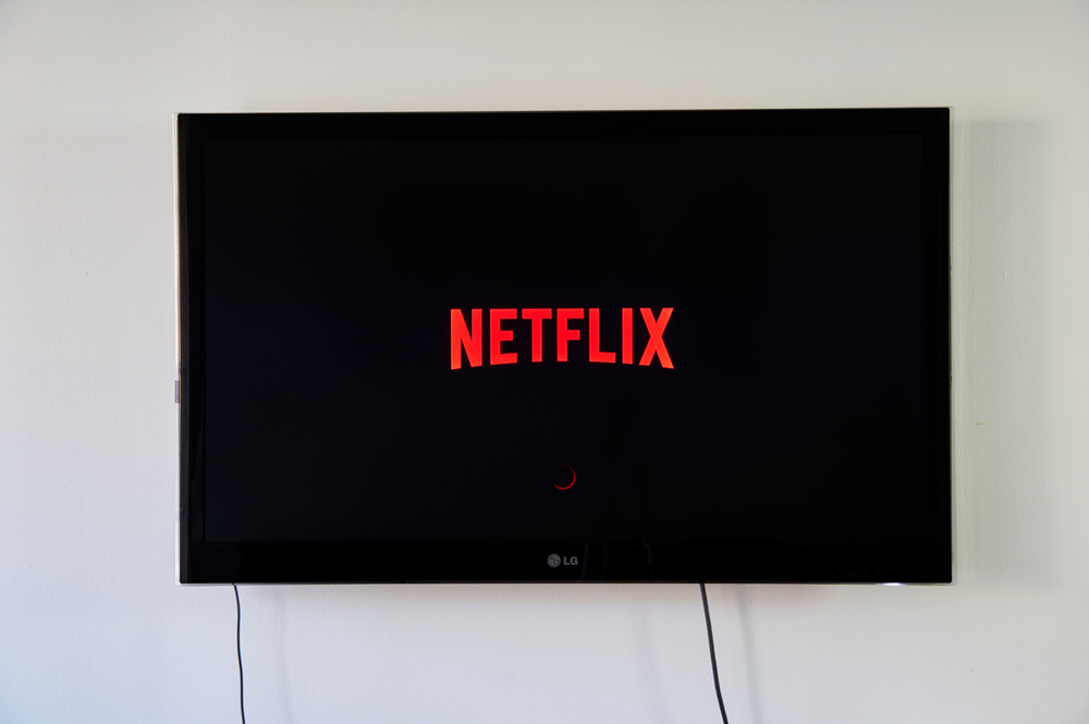 netflix on a mounted television