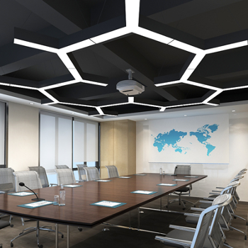 bright office lighting