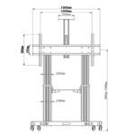 AF90 - Heavy Duty TV Mobile Stand Spec 