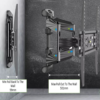 double arm full motion tv wall mount medium Q6 product.distance from the wall