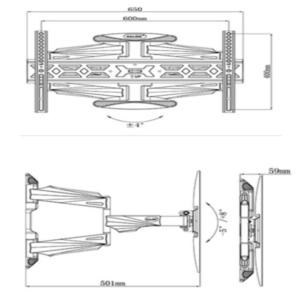 double arm full motion tv wall mount medium Q6.spec