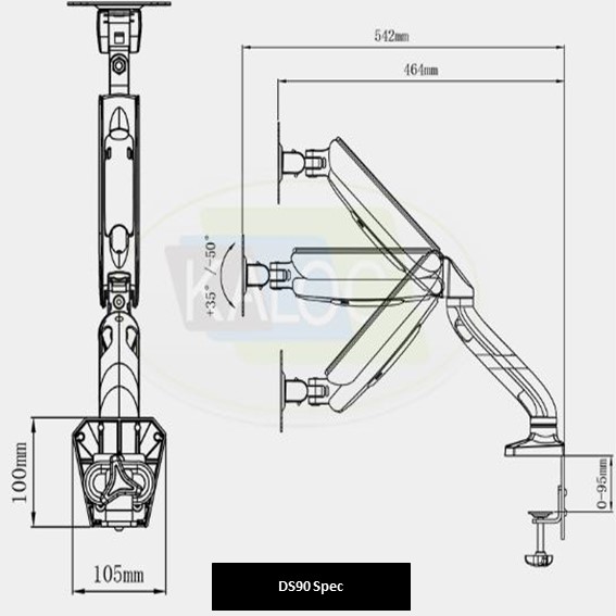 desktop monitor mount ds90 product.spec.1