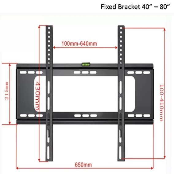 B64 tv bracket fixed wall mount LARGE
