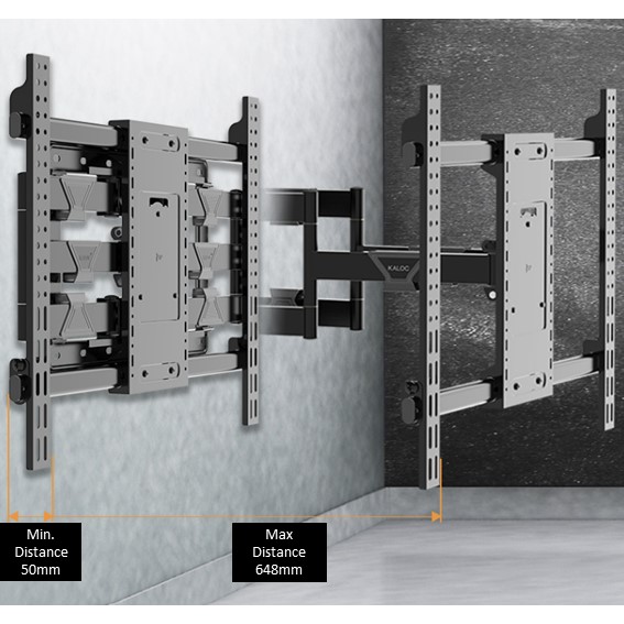 H10 Double Arm Full Motion TV Wall Mount (Extra Large) in Singapore 1