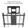 H10 Double Arm Full Motion TV Wall Mount (Extra Large) in Singapore 3