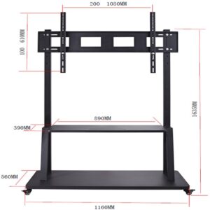 TV Trolley Stand Heavy Duty TM80 product with wheels for big tv screen