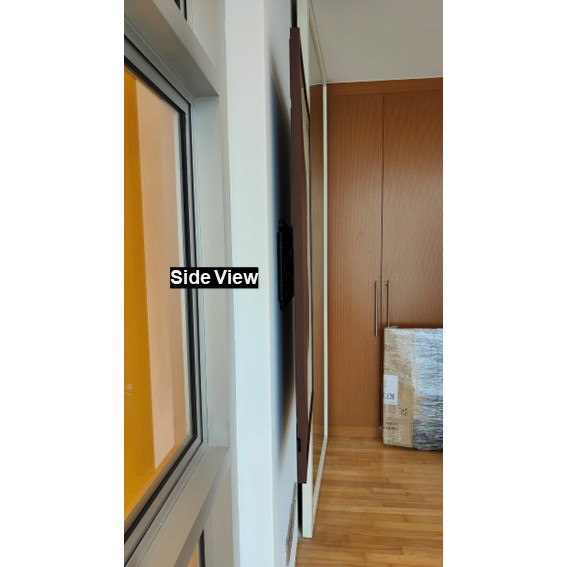 Rotation TV Mount U80X Job Done Photo in Vertical View side view