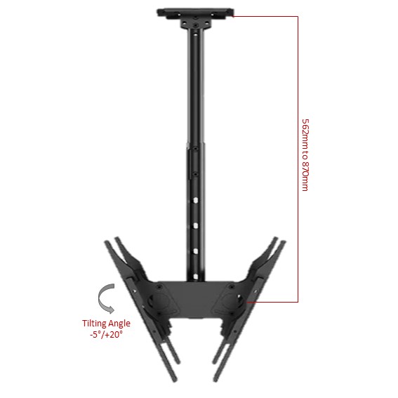 T2 Ceiling TV Mount spec