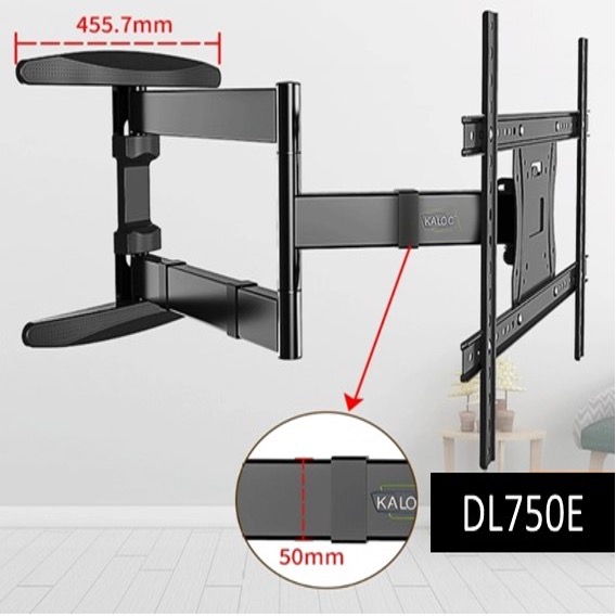 single arm large full motion tv wall mount bracket DL750E.product