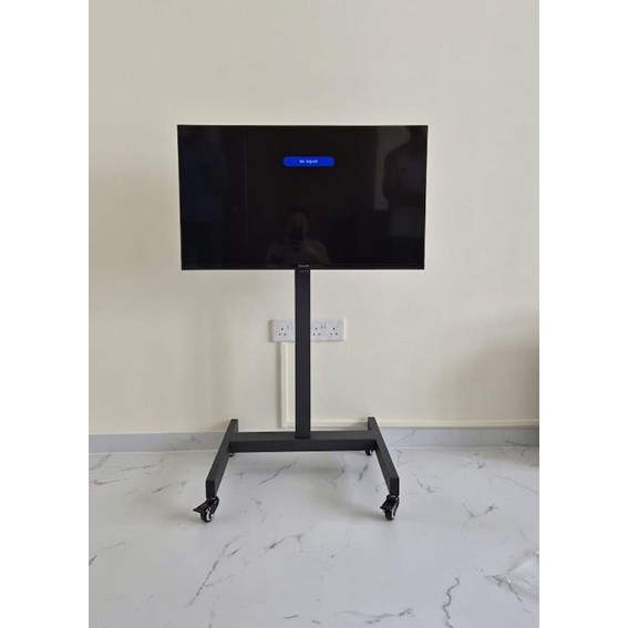JT1300 tv stand with wheels Job Done Photo in Singapore