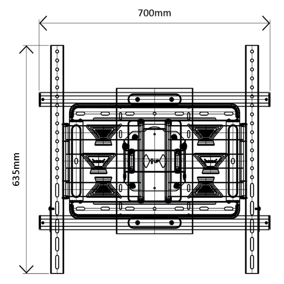 s9 swivel double arm tv wall mount bracket spec