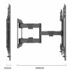 H10 pro upgraded double arm swivel full motion tv wall mount distance from the wall singapore